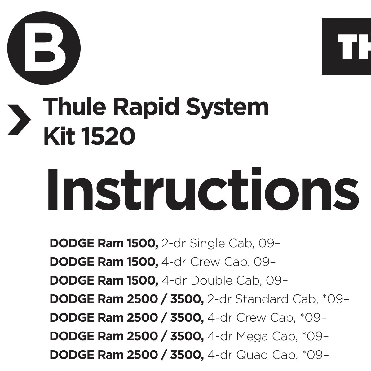 Thule Fit Kit 1520