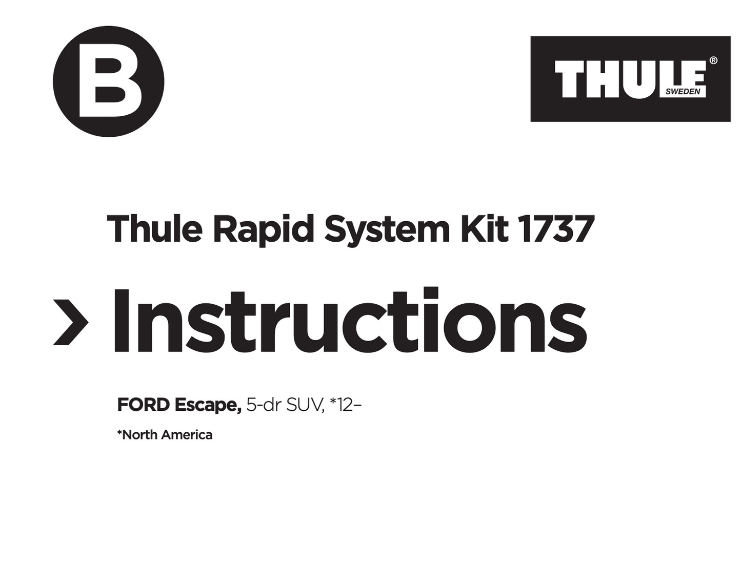 Thule Fit Kit 1737 - Ford Escape