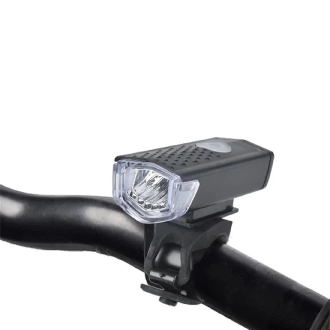AO LED headlight mounted on bicycle handlebar in daylight