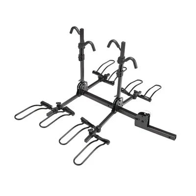 CCM 2+2 Hitch Platform Bike Carrier shown in full view with four bike mounts, standalone on white background