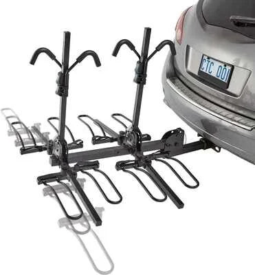 Close-up detail of the CCM 2+2 Bike Carrier’s hitch connection with pin, bolt, and bracket