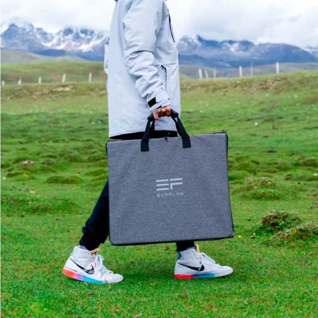 EcoFlow Portable Solar Panel carried by person