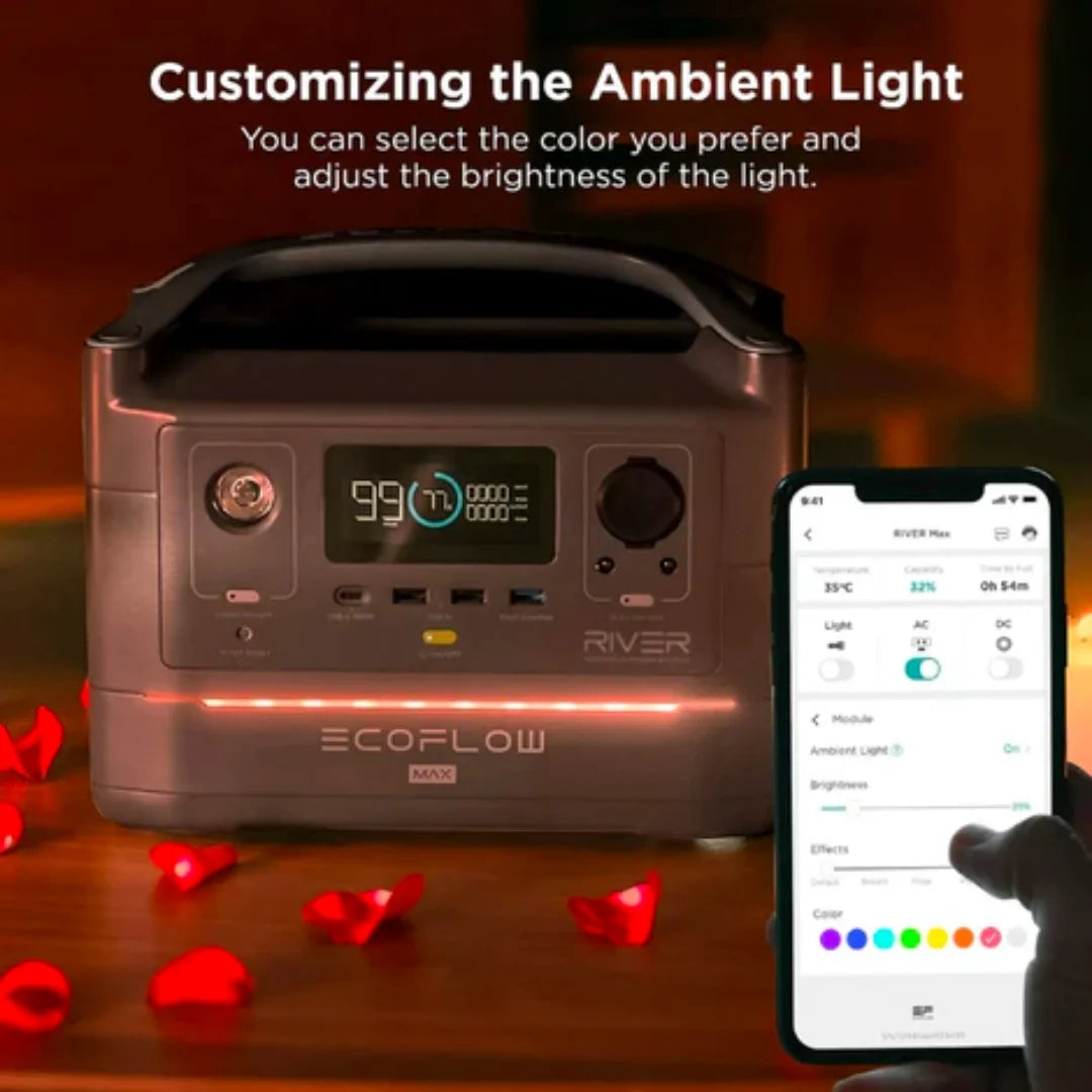 EcoFlow River Max connected with smartphone