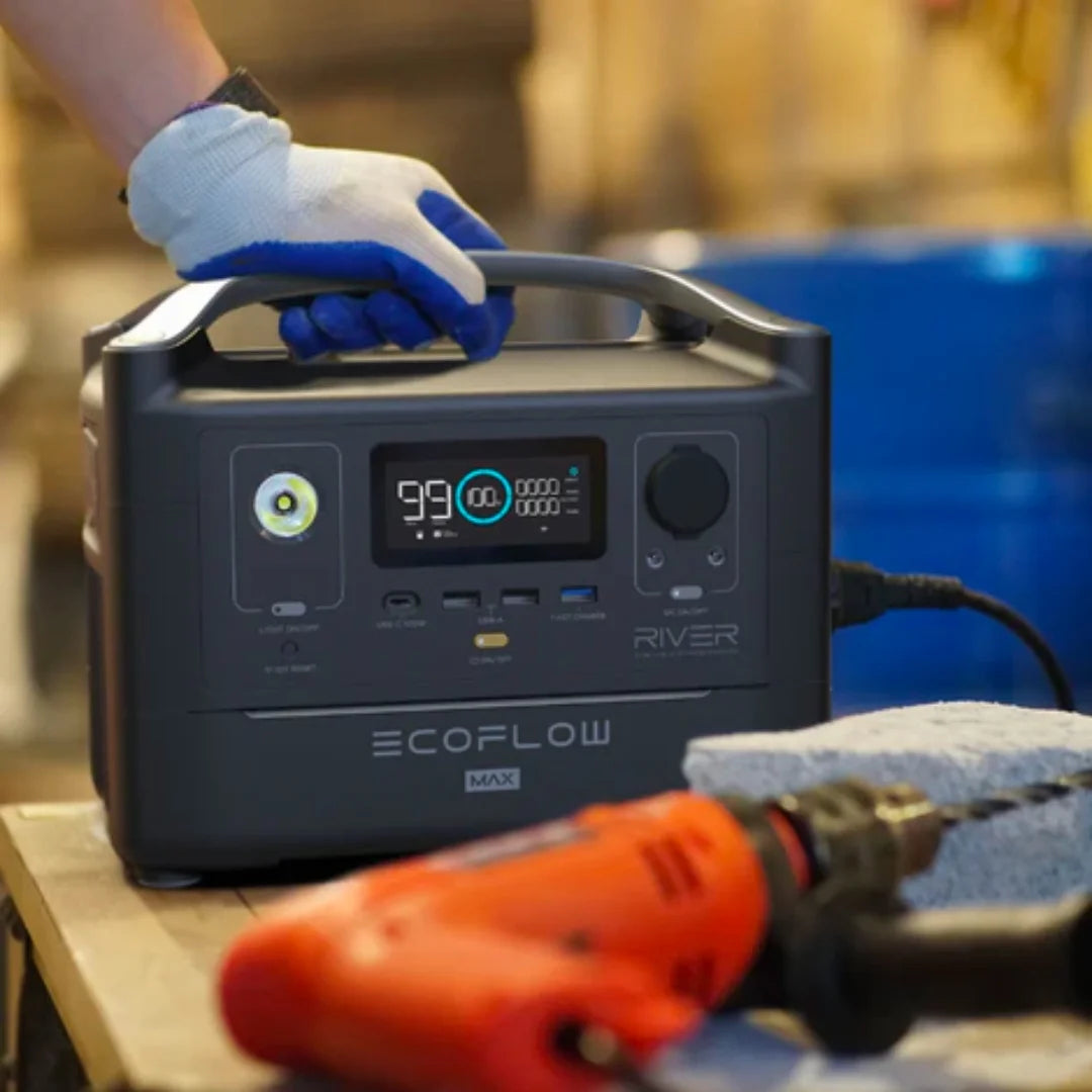 EcoFlow River Max on work bench