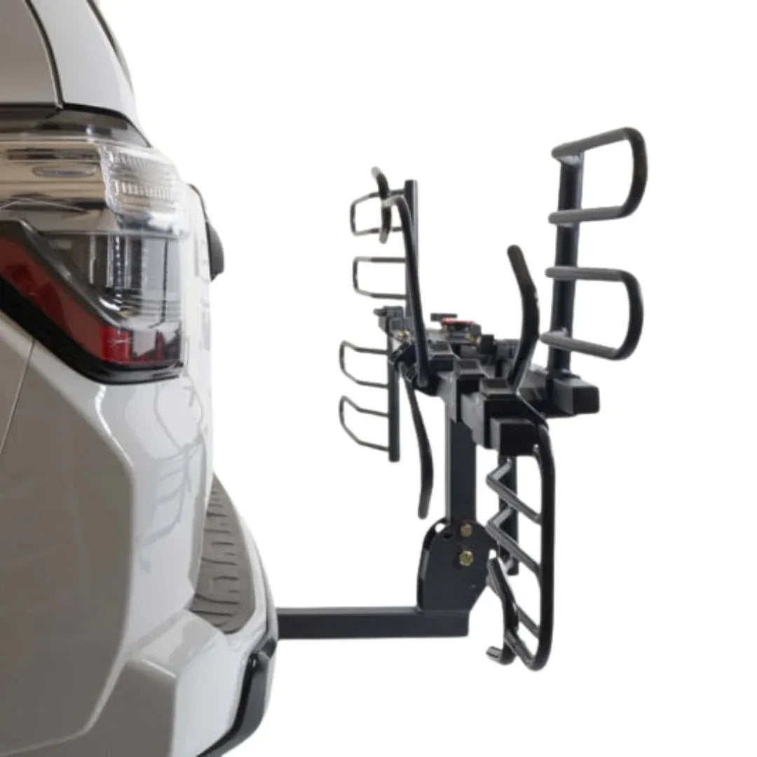 Enthuze Hitch Mounted 4 Bike Platform Rack installed