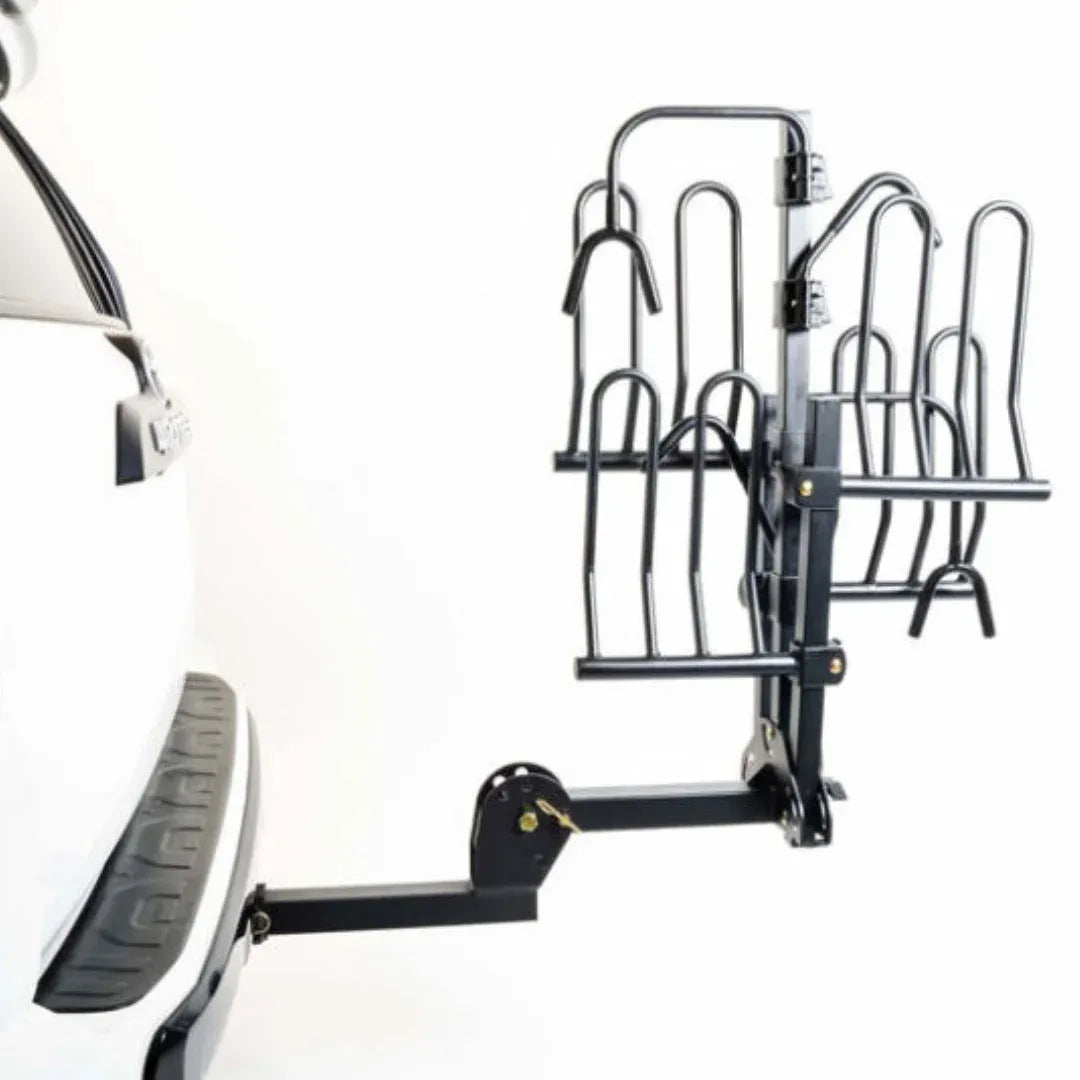 Enthuze Hitch Mounted 4 Bike Platform Rack on car