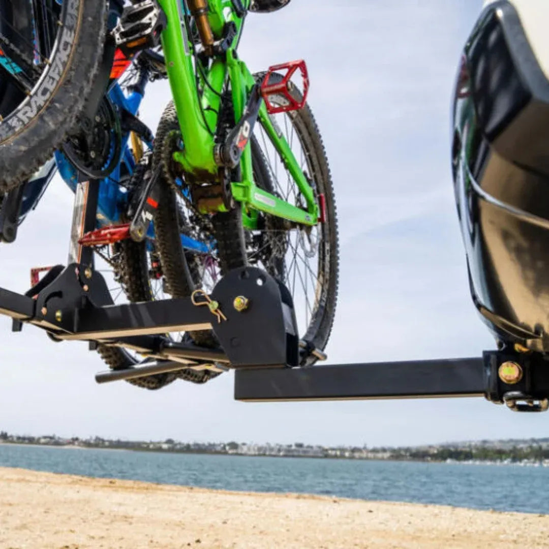 Enthuze Hitch Mounted 4 Bike Platform Rack close view