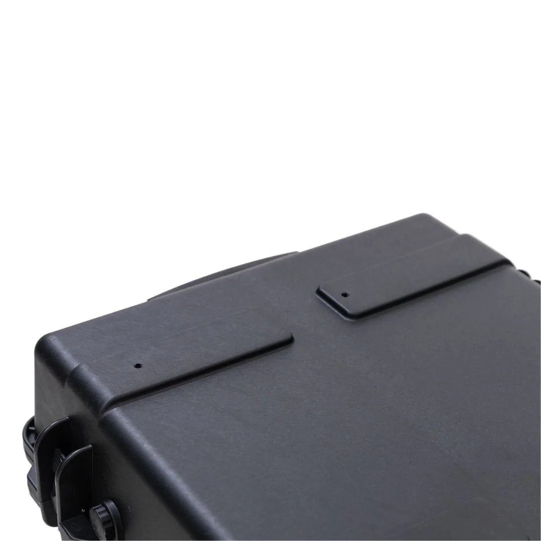 Rear corner detail of the Rhino-Rack Cargo Case.