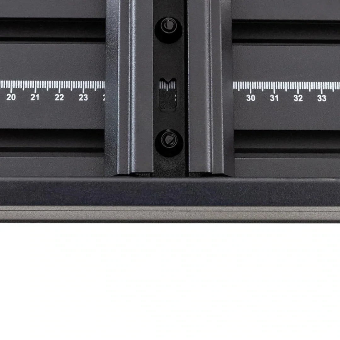 Measuring strip printed on inner edge of the platform