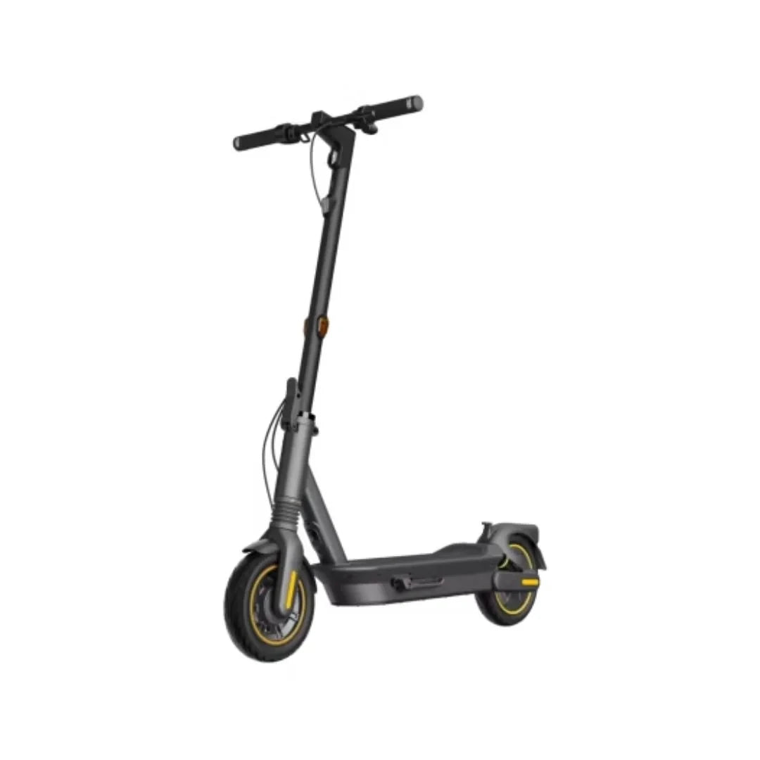 Angled front view of the Segway Ninebot Max G2 standing upright on flat surface