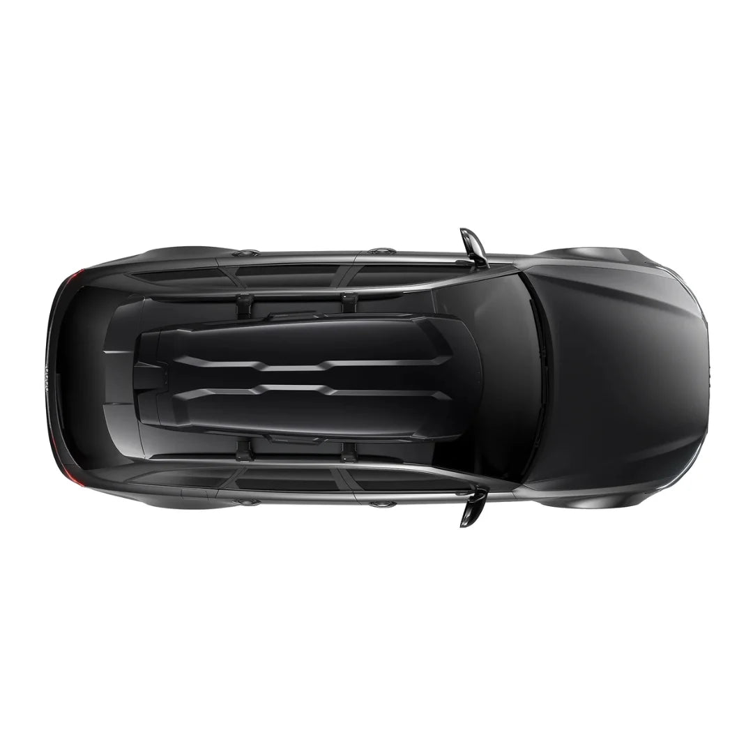 Top-down view of Thule Vector Alpine mounted on a vehicle