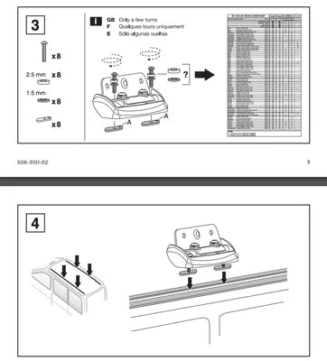 Technical diagram with step-by-step instructions and illustrations on a white background