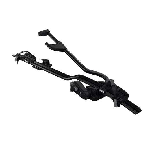 Side view of the Thule ProRide XT roof bike rack on a white background