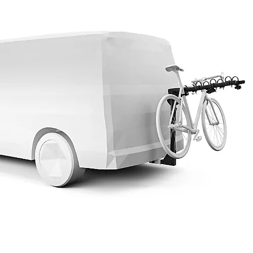 Thule Range Hitch Bike Rack with bike mounted on van – RV-approved and road-ready