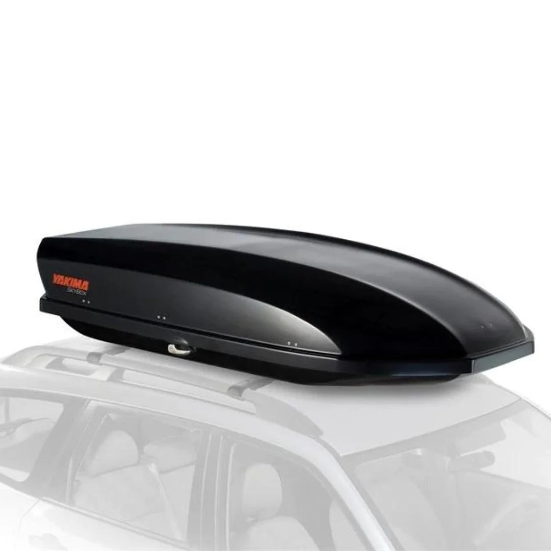 Yakima SkyBox Pro black on car roof