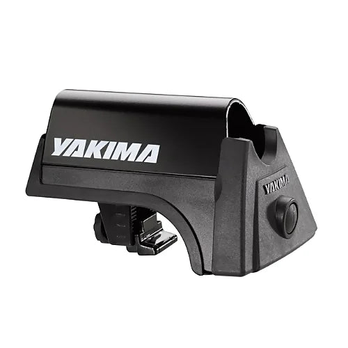 Detail view of Yakima RailGrab adjustable clamp for secure crossbar attachment to factory rails