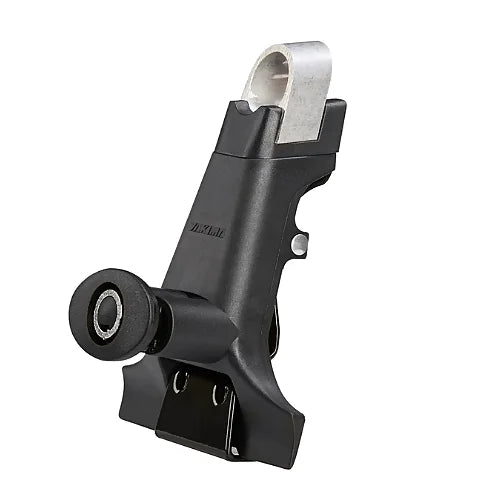 Yakima 1A Raingutter tower side view – heavy-duty roof rack mount for vehicles with rain gutters