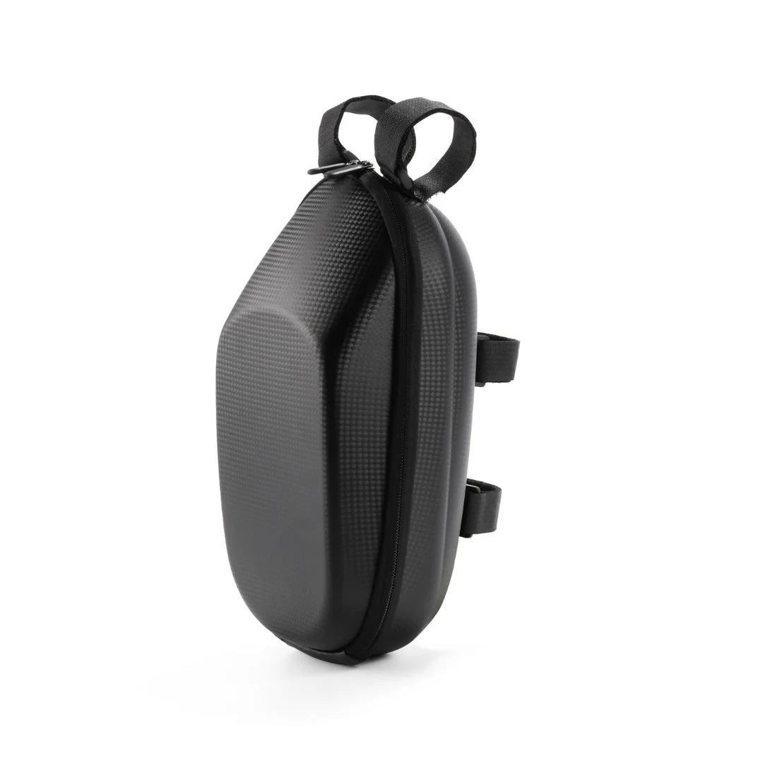 Black hard-shell e-scooter or bike storage bag shown from angled front view