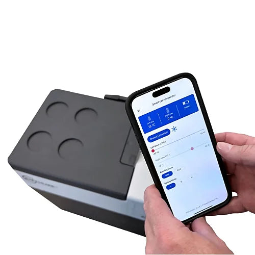 Portable Refrigerator app control via smartphone for easy temperature adjustment