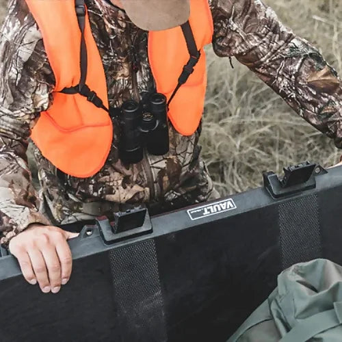 Pelican V700 Vault Case in use during a hunting trip