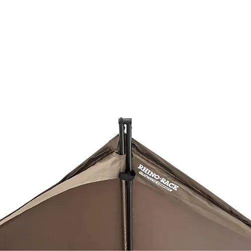 Close-up of Rhino-Rack Batwing Compact Awning corner and durable stitching