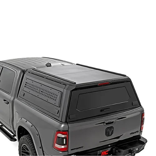 Rough Country modular overland truck bed canopy on Ram 1500 pickup with rugged fit
