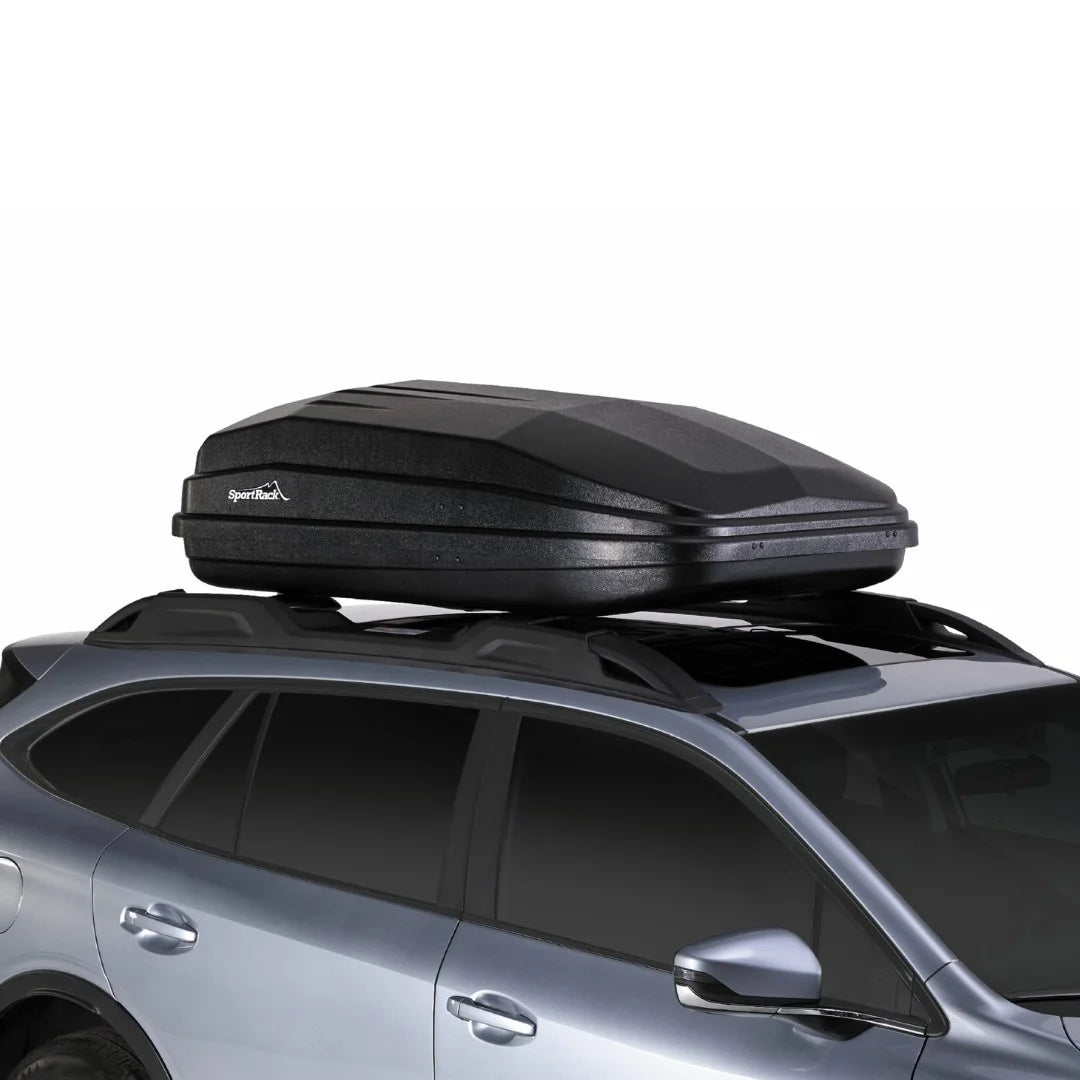 Vista XL mounted on a vehicle roof rack, closed and ready for travel.