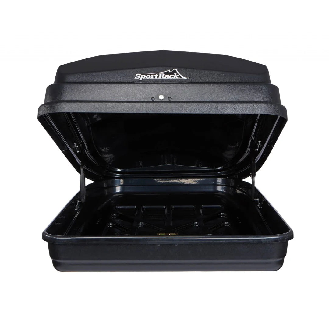 Interior view of the open Vista XL cargo box showing empty storage space.