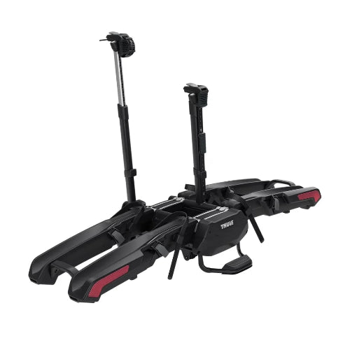 Thule Epos hitch rack in open platform position with telescopic arms extended