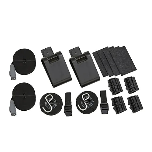 Yakima ShowDown Load-Assist Kayak and SUP Mount complete hardware kit with straps, pads, and clamps.