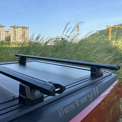 Bestwyll Bed Rack Crossbars Kit for Retractable Hard Tonneau Cover Rails