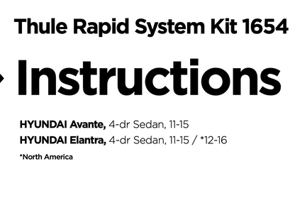 Thule Fit Kit 1654 - Hyundai Elantra Avante