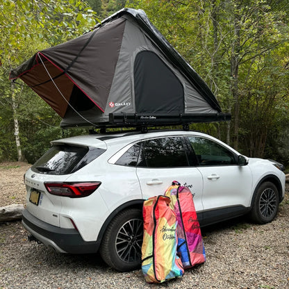 ABS Wedge Clamshell Rooftop Tent on car