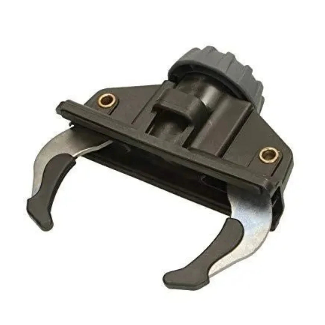 cargo box mounting clamp mechanism on a white background