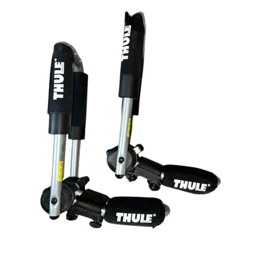 Set of Thule bike stand components on a white background