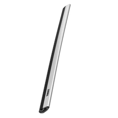 Metallic object with 'Thule' branding on a white background