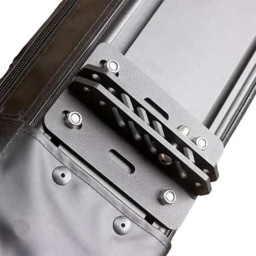awning side bracket used to assembled to a car awning with white background