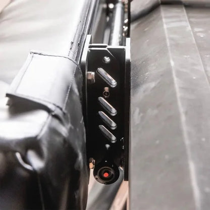 awning side bracket used to attach foldable car awnings to a rooftop tent