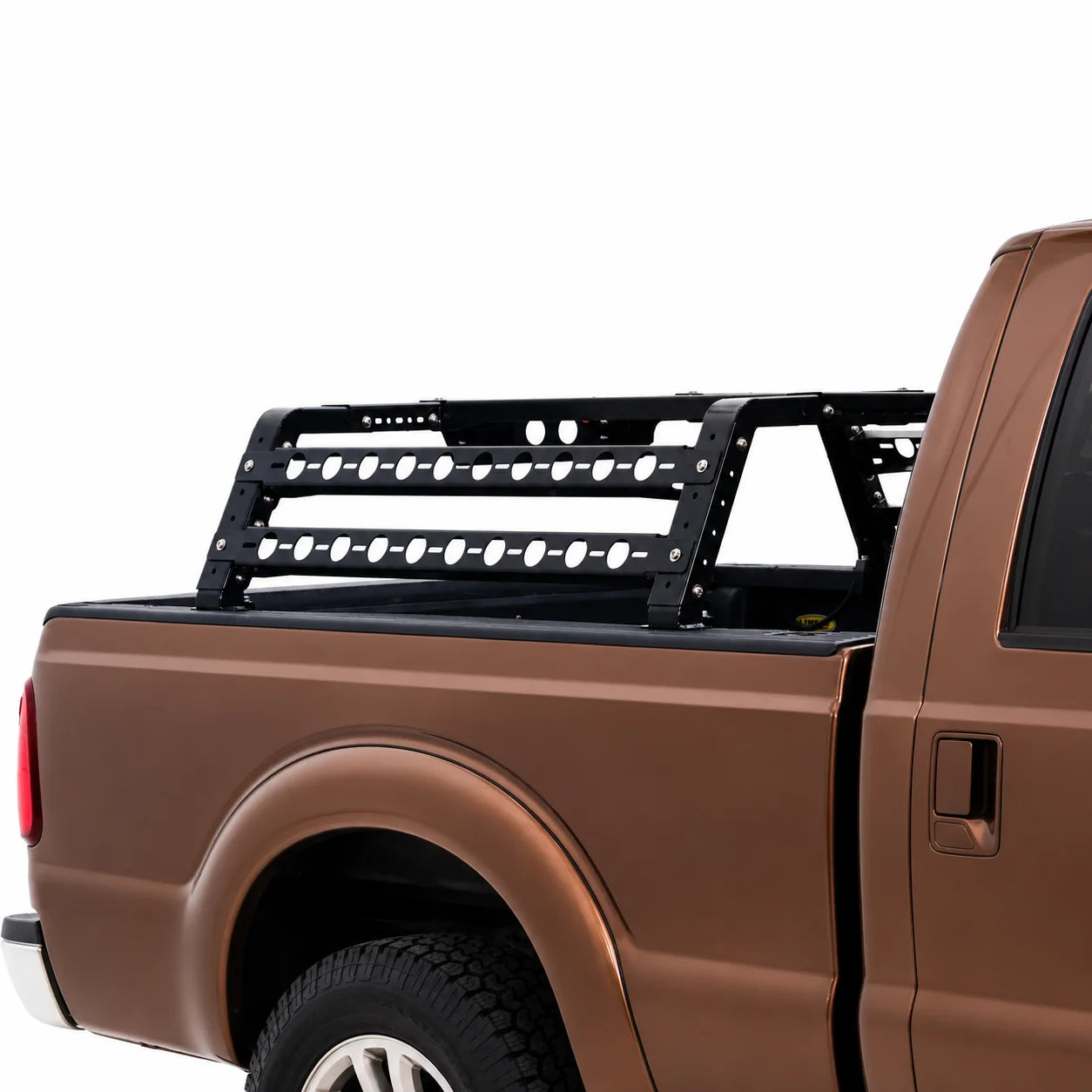 Adjustable black roof top tent bed rack shown as a truck rack product photo.