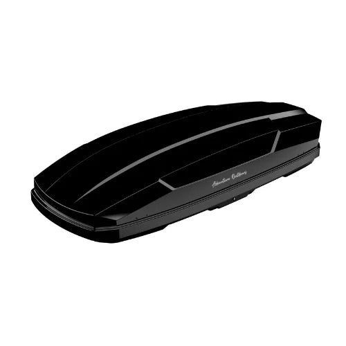 everest ao 450L black roof cargo box with aerodynamic dual-side opening design