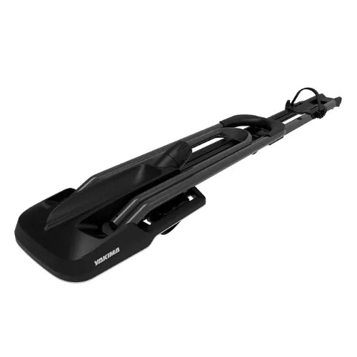Black roof rack system on a white background