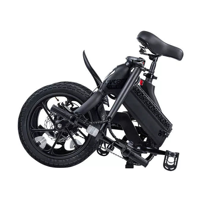 Jetson Haze Foldable E-Bike fully folded for storage