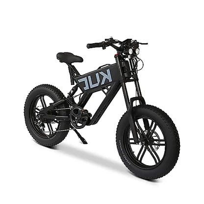 Black KUGOO T01 Electric Bike with fat tires for all-terrain riding
