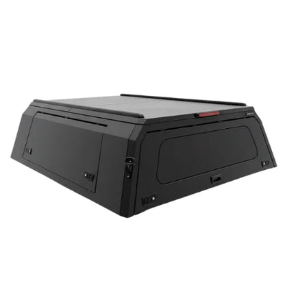 latest generation of gullwing aluminum truck cap displayed on white background