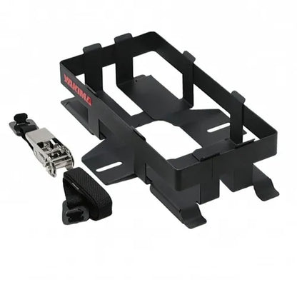 Black vehicle accessory with Yakima branding on a white background