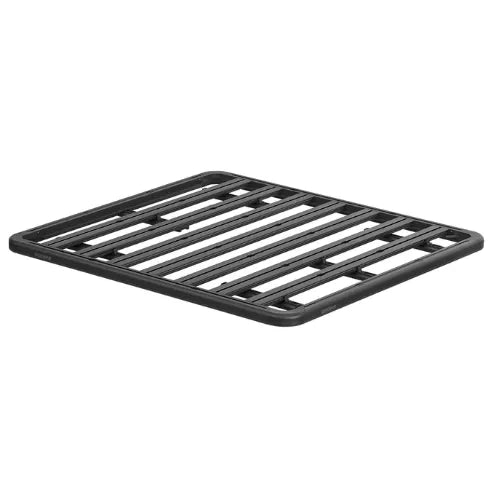 Black metal grid on a white background