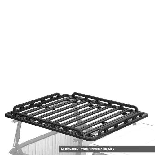 Black roof rack on a white background