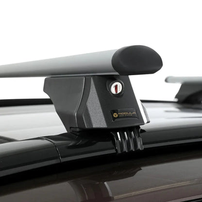 End view highlighting Modula Smart Bar’s aerodynamic bar cap and foot mount.