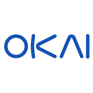 OKAI brand logo sold by Adventure Outdoors, maker of electric scooters, e-bikes, and smart mobility products.