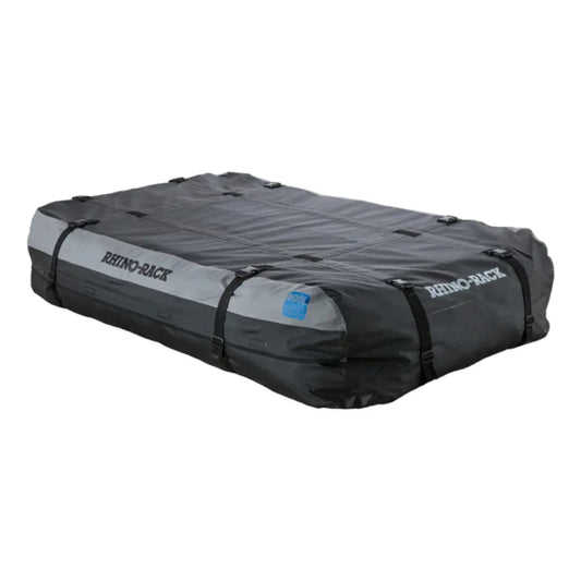 Rhino-Rack Weatherproof Luggage Bag shown fully expanded on white background